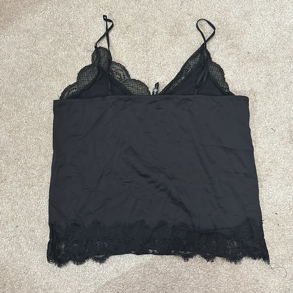 Black silk top - Picture 2 of 2